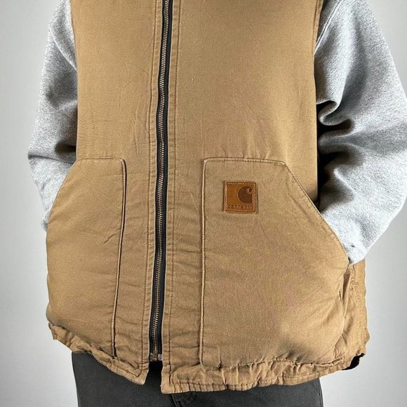 Carhartt Brown Sleeveless Gilet Size Mens XL - Picture 2 of 3